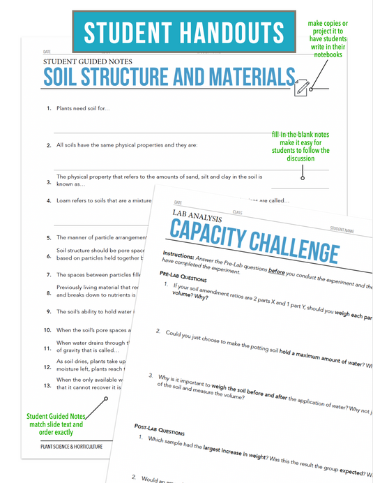 CCPLT06.1 Soil Structure and Materials, Plant Science Complete Curriculum