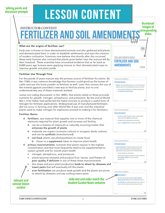 CCPLT06.2 Fertilizer and Soil Amendments, Plant Science Complete Curriculum