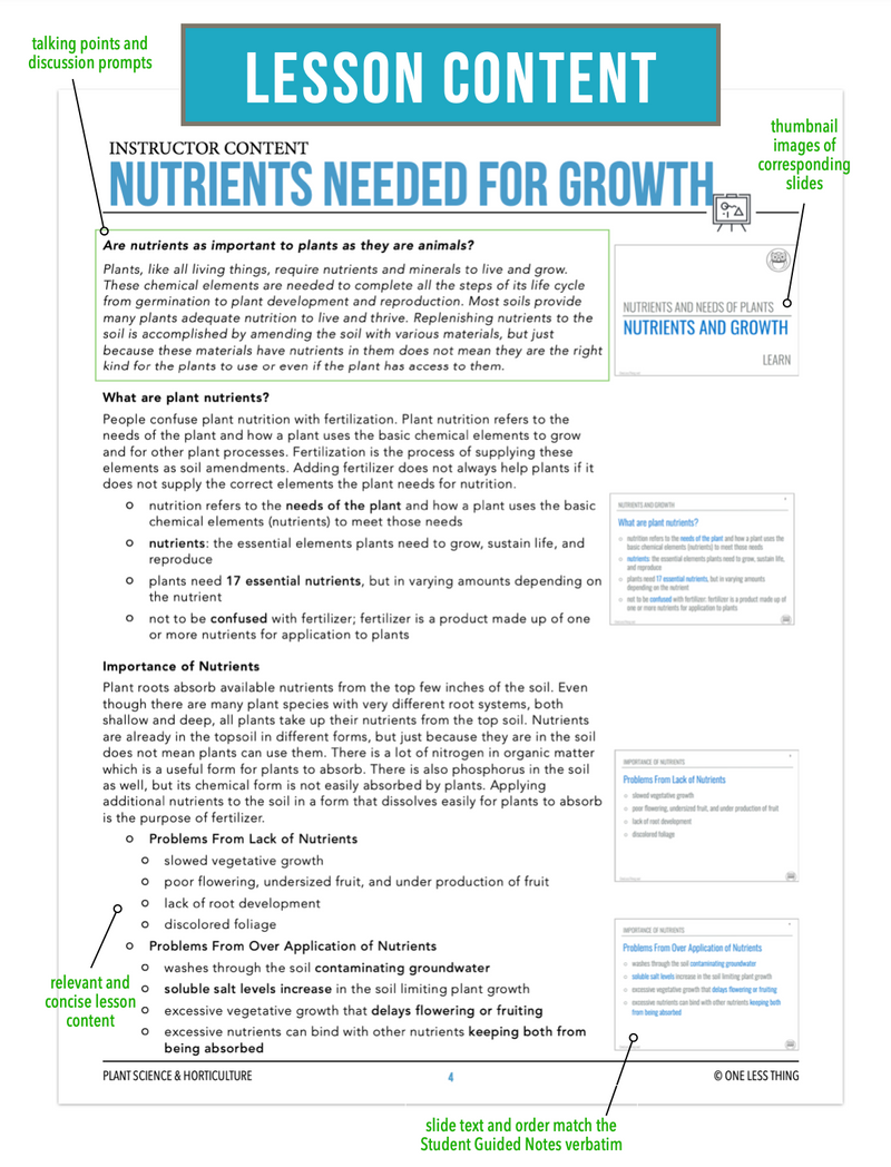 Load image into Gallery viewer, CCPLT07.1 Nutrients and Growth, Plant Science Complete Curriculum
