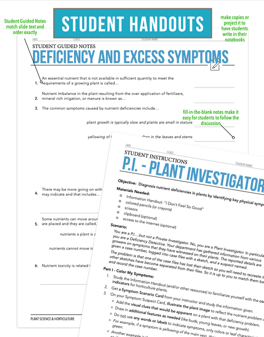 CCPLT07.2 Deficiency and Excess Symptoms, Plant Science Complete Curriculum