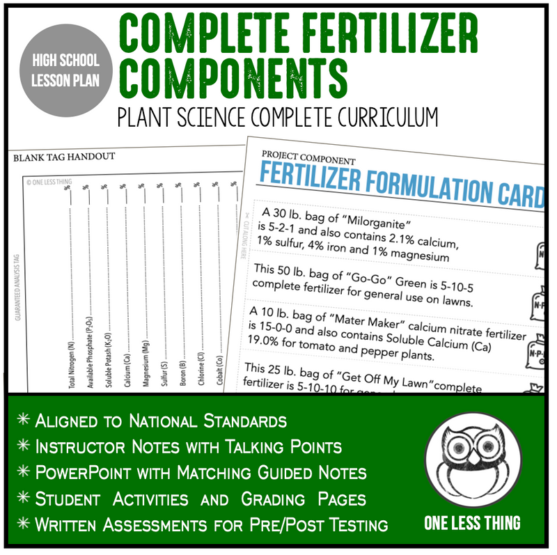 Load image into Gallery viewer, CCPLT08.1 Complete Fertilizer Components, Plant Science Complete Curriculum
