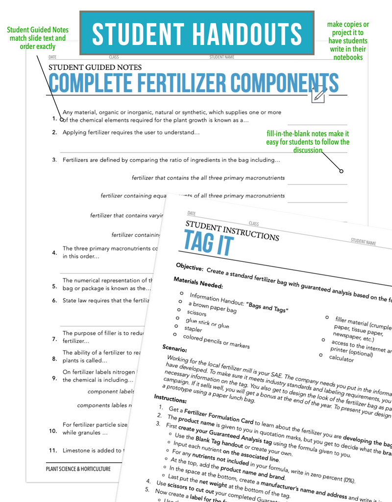 Load image into Gallery viewer, CCPLT08.1 Complete Fertilizer Components, Plant Science Complete Curriculum
