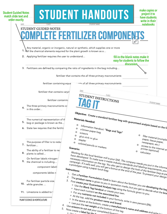 CCPLT08.1 Complete Fertilizer Components, Plant Science Complete Curriculum