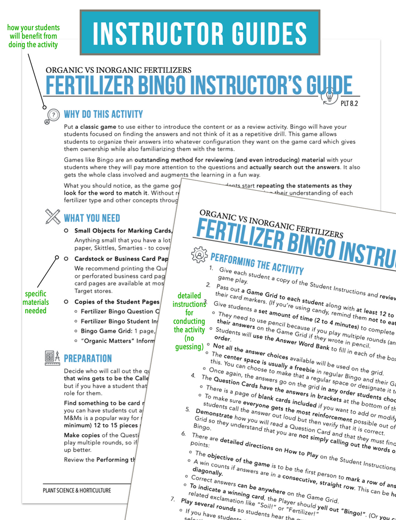 Load image into Gallery viewer, CCPLT08.2 Organic vs Inorganic Fertilizers, Plant Science Complete Curriculum
