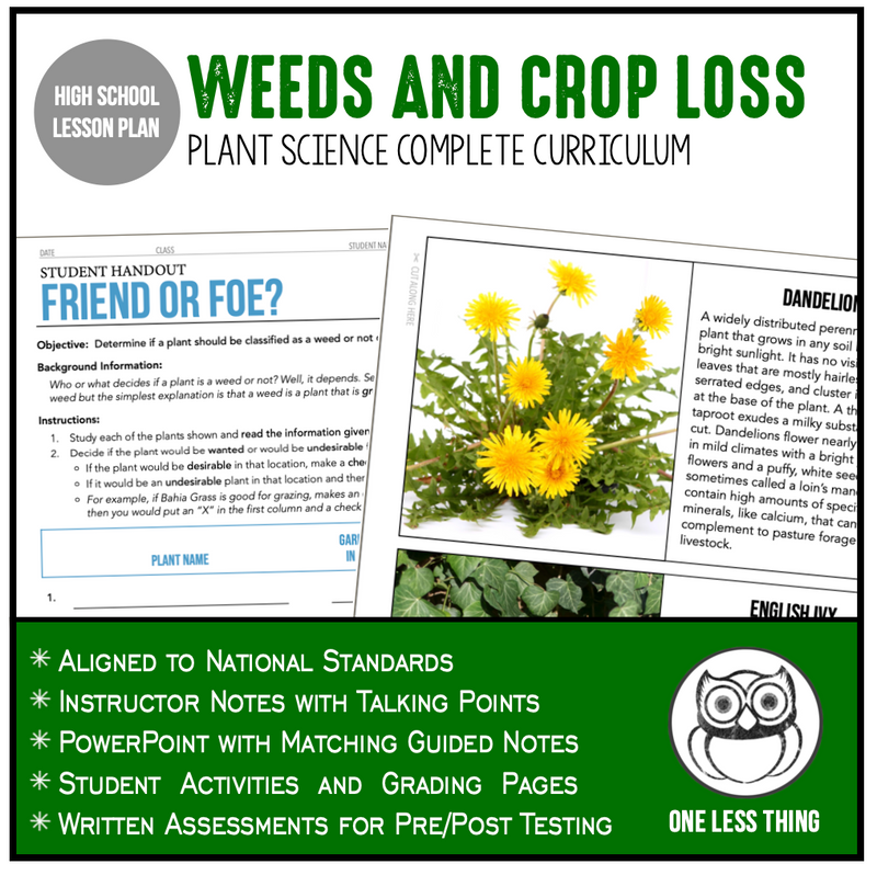 Load image into Gallery viewer, CCPLT09.1 Weeds and Crop Loss, Plant Science Complete Curriculum
