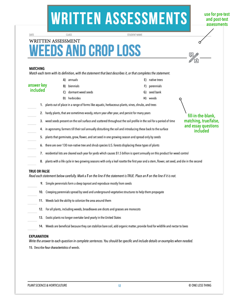 Load image into Gallery viewer, CCPLT09.1 Weeds and Crop Loss, Plant Science Complete Curriculum
