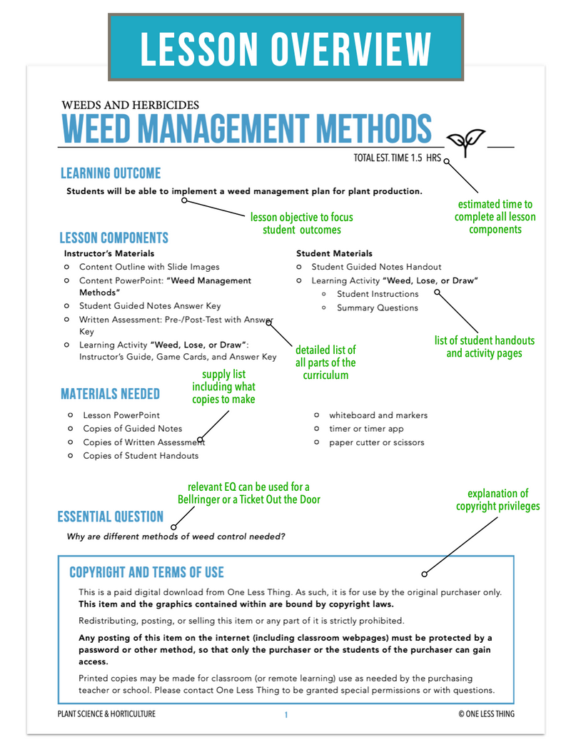 Load image into Gallery viewer, CCPLT09.2 Weed Management Methods, Plant Science Complete Curriculum
