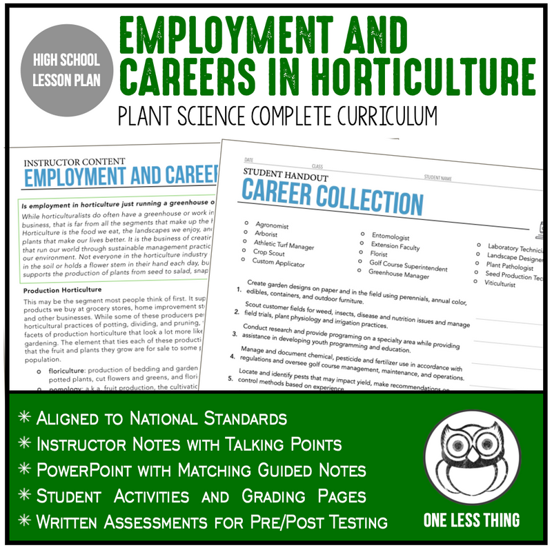 Load image into Gallery viewer, CCPLT01.3 Employment and Careers in Horticulture, Plant Science Complete Curriculum
