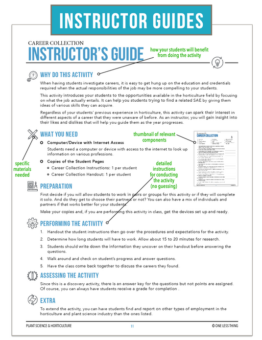CCPLT01.3 Employment and Careers in Horticulture, Plant Science Complete Curriculum