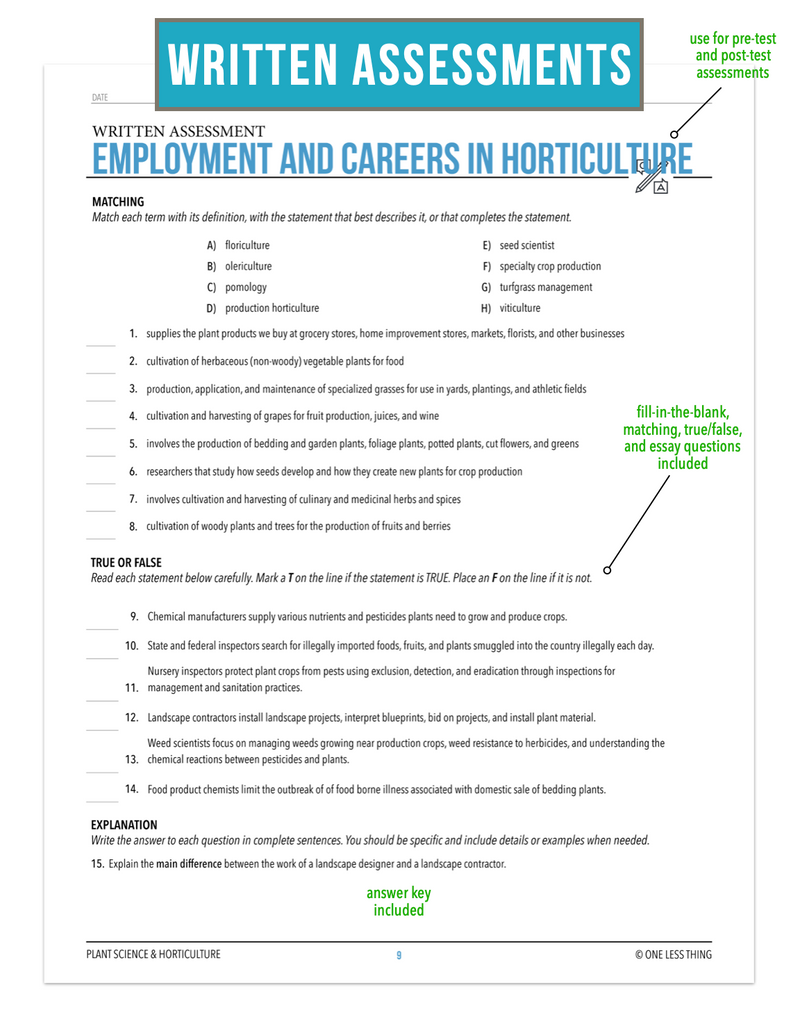 Load image into Gallery viewer, CCPLT01.3 Employment and Careers in Horticulture, Plant Science Complete Curriculum
