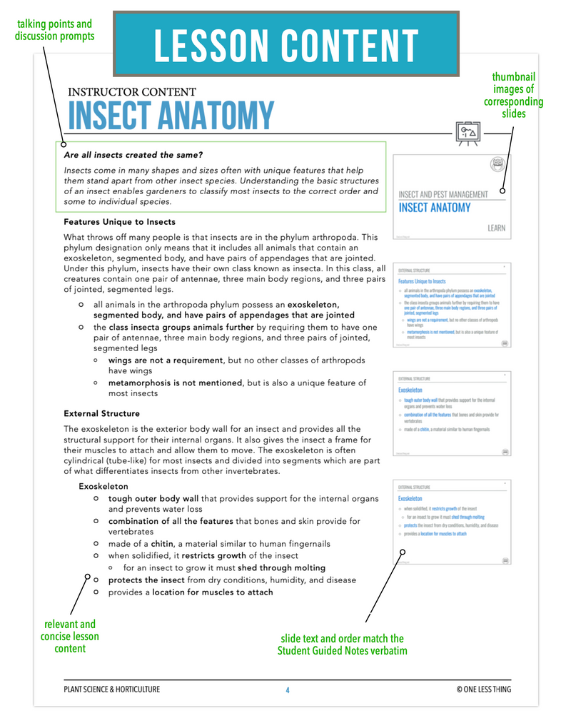 Load image into Gallery viewer, CCPLT10.1 Insect Anatomy, Plant Science Complete Curriculum
