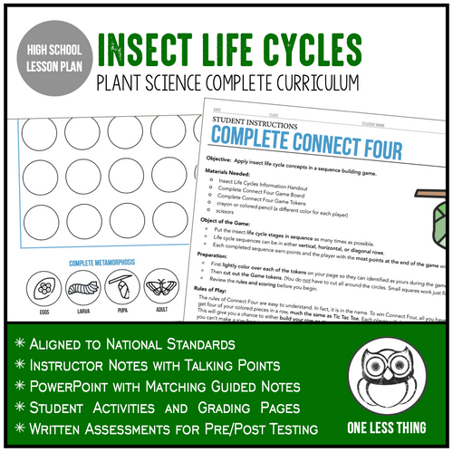 CCPLT10.2 Life Cycles of Insects, Plant Science Complete Curriculum