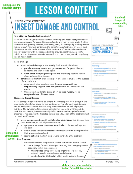 CCPLT10.3 Insect Damage and Control, Plant Science Complete Curriculum