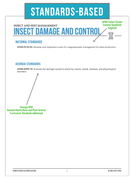 CCPLT10.3 Insect Damage and Control, Plant Science Complete Curriculum