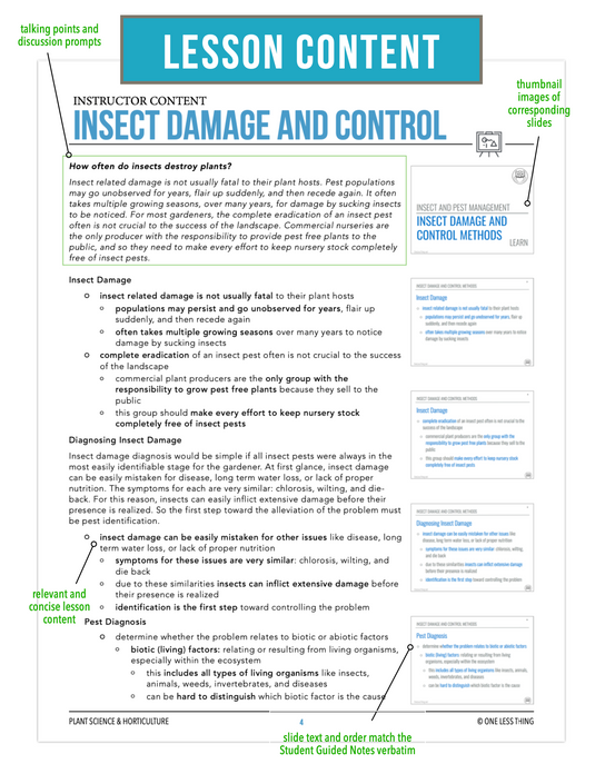 CCPLT10.3 Insect Damage and Control, Plant Science Complete Curriculum