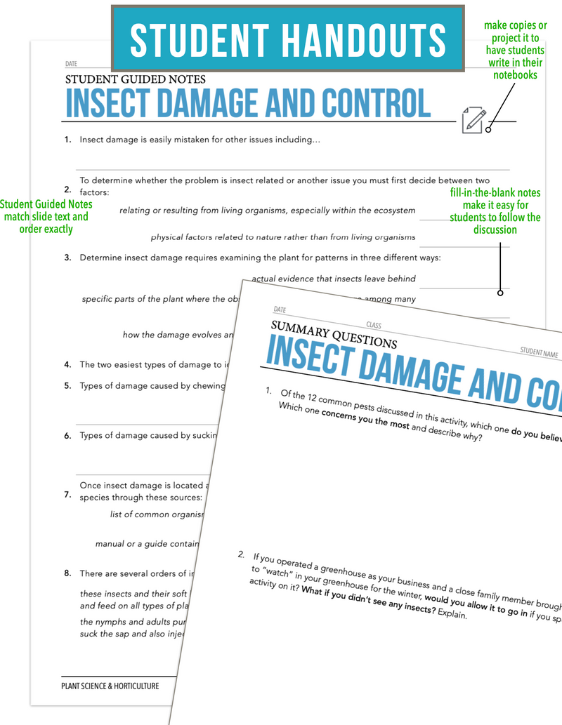 Load image into Gallery viewer, CCPLT10.3 Insect Damage and Control, Plant Science Complete Curriculum
