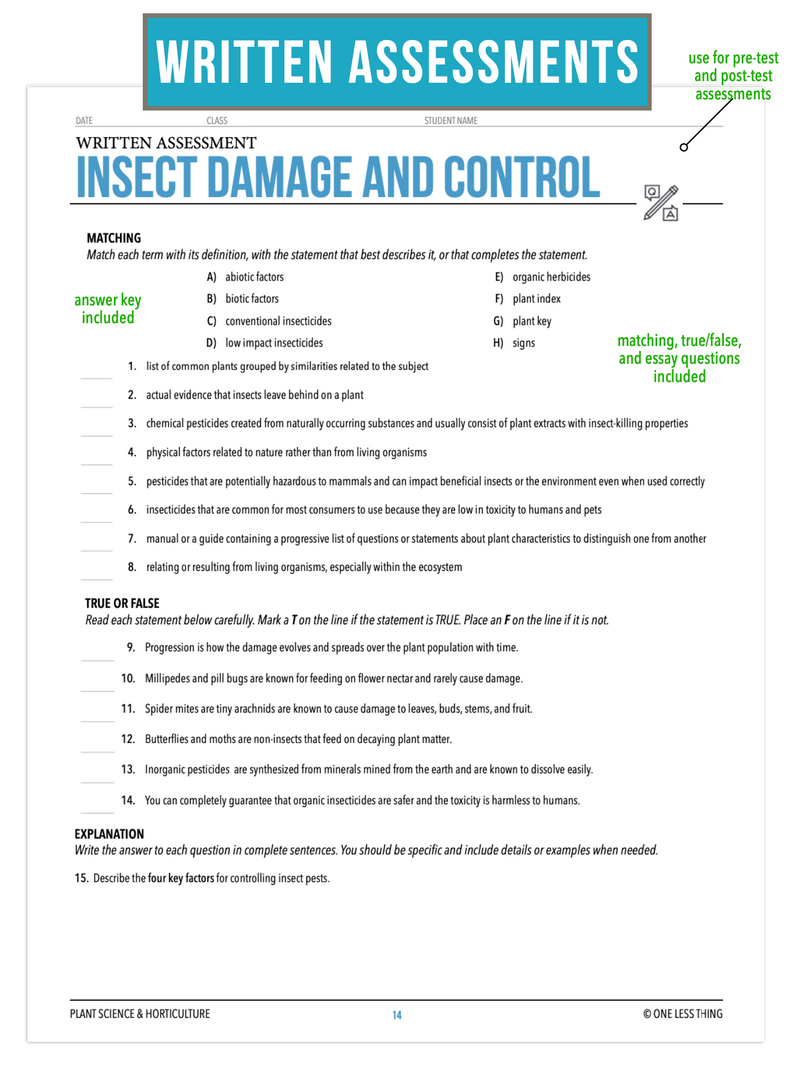 Load image into Gallery viewer, CCPLT10.3 Insect Damage and Control, Plant Science Complete Curriculum
