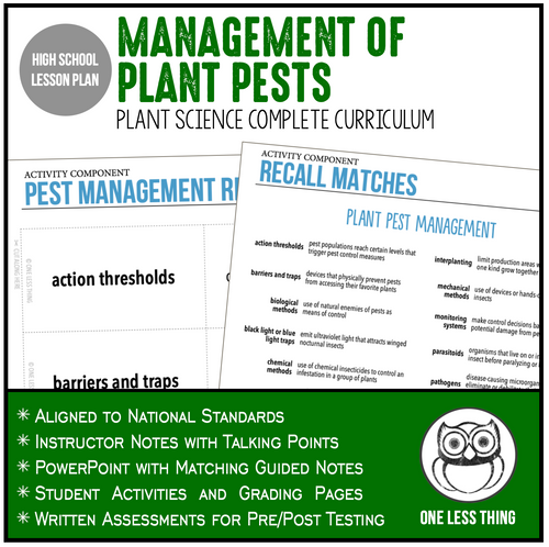 CCPLT10.4 Management of Plant Pests, Plant Science Complete Curriculum