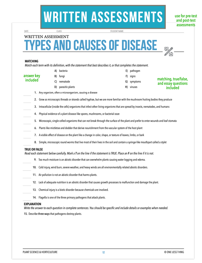 Load image into Gallery viewer, CCPLT11.1 Types and Causes of Disease, Plant Science Complete Curriculum
