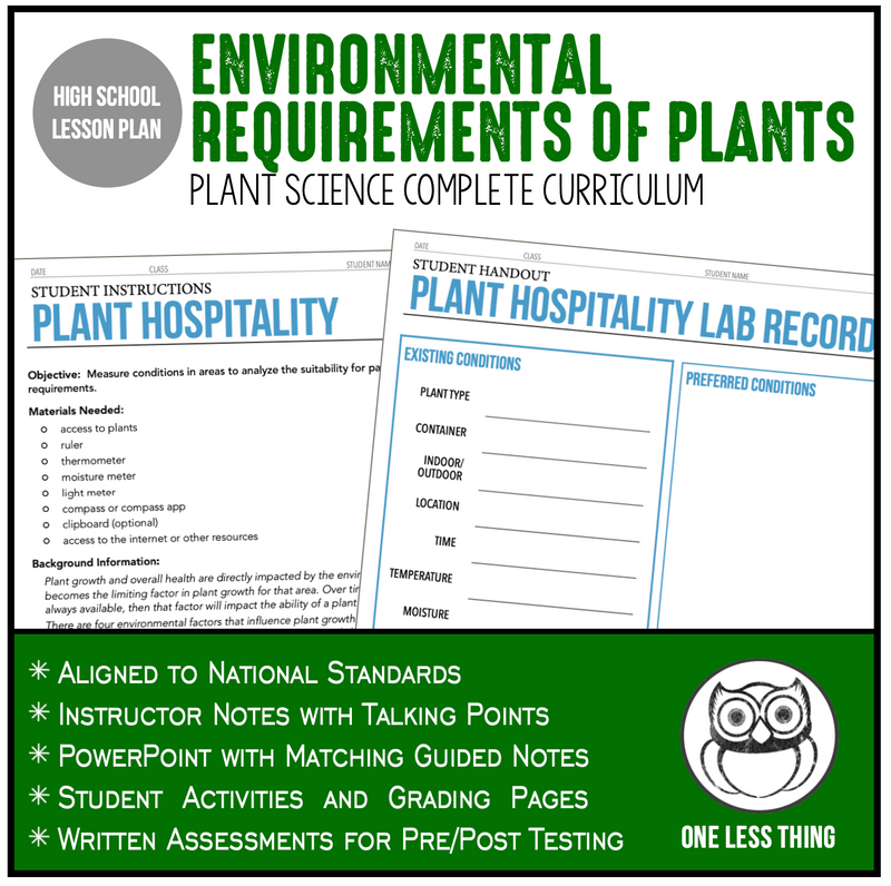 Load image into Gallery viewer, CCPLT12.1 Environmental Requirements, Plant Science Complete Curriculum
