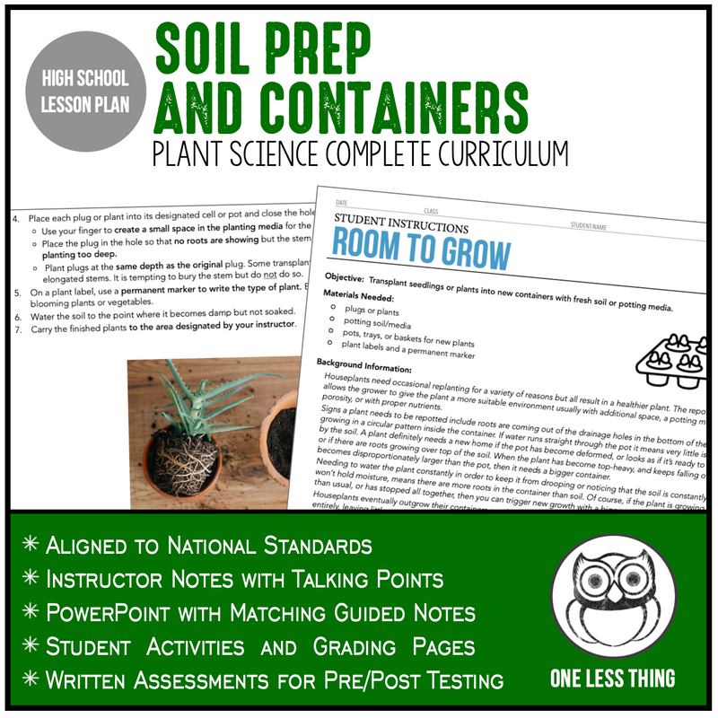 Load image into Gallery viewer, CCPLT12.2 Soil Prep and Containers, Plant Science Complete Curriculum
