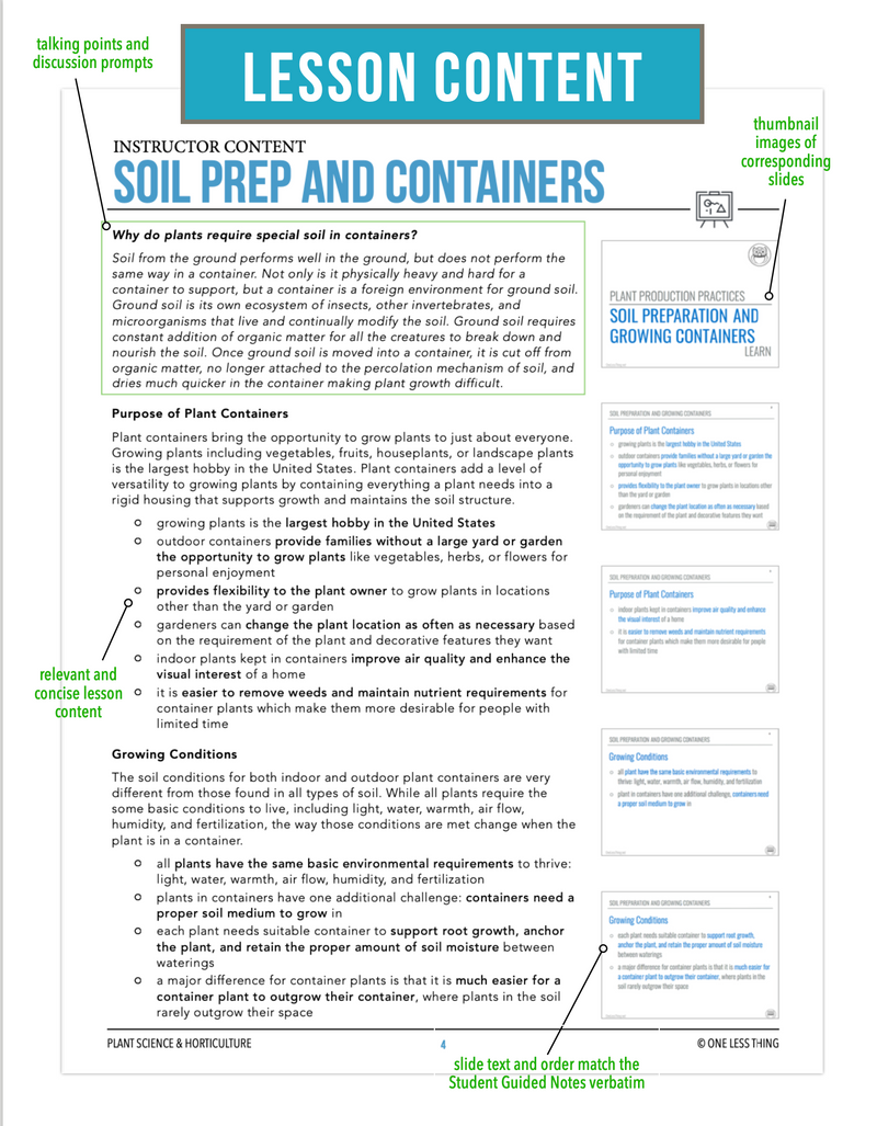 Load image into Gallery viewer, CCPLT12.2 Soil Prep and Containers, Plant Science Complete Curriculum
