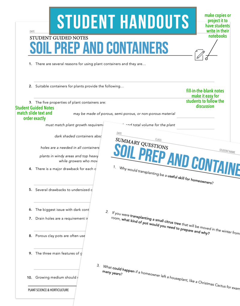 Load image into Gallery viewer, CCPLT12.2 Soil Prep and Containers, Plant Science Complete Curriculum
