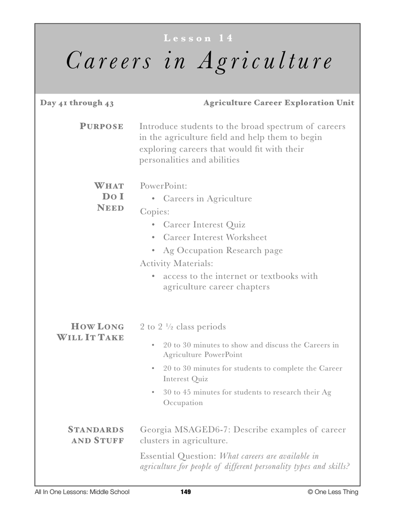 Load image into Gallery viewer, 6-14 Careers in Ag, Lesson Plan Download
