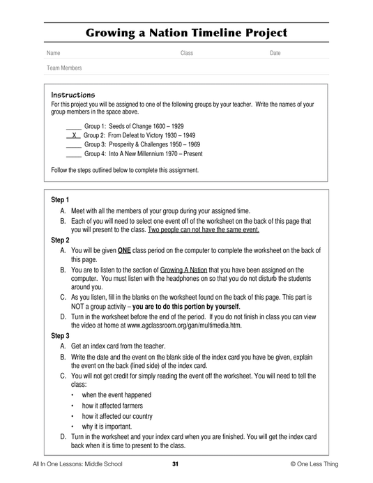 6-03 Growing a Nation, Lesson Plan Download