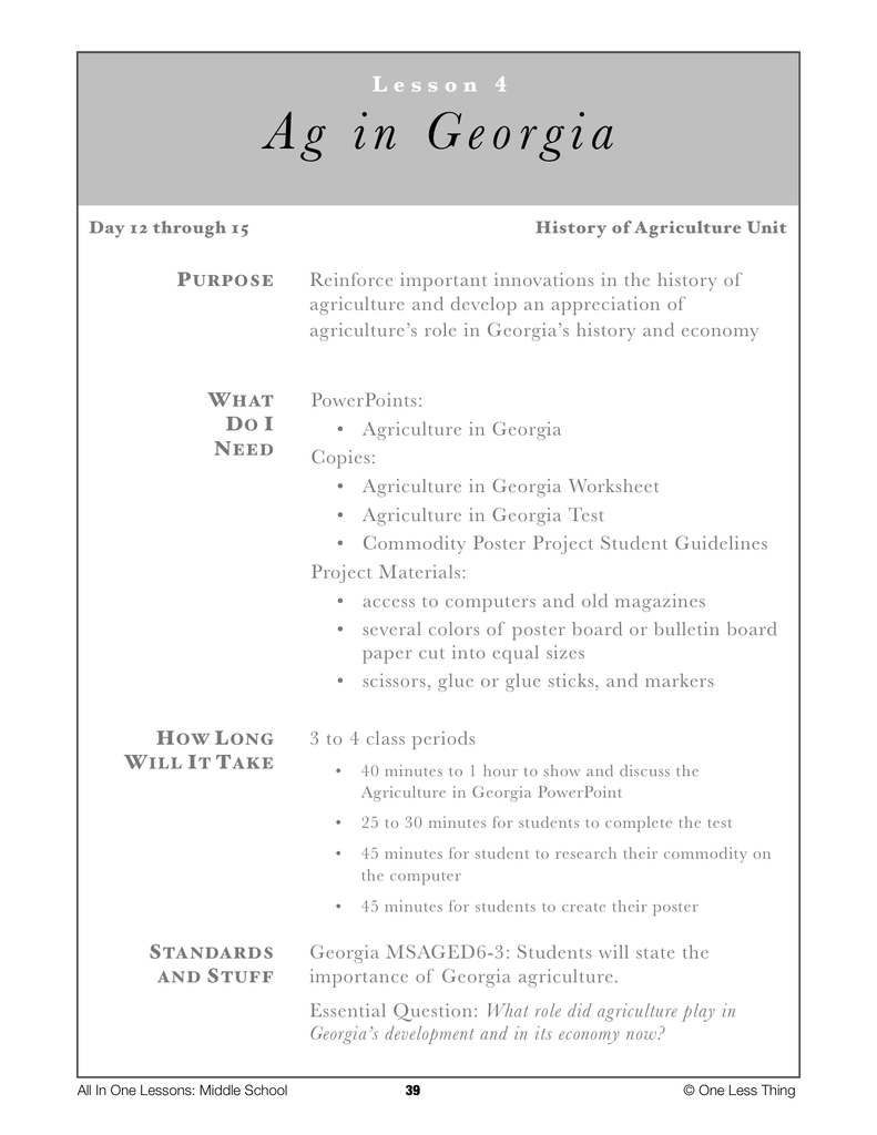 Load image into Gallery viewer, 6-04 Ag in Georgia, Lesson Plan Download
