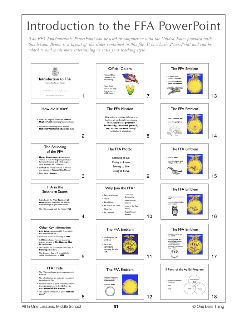 Load image into Gallery viewer, 6-05 Intro to the FFA, Lesson Plan Download
