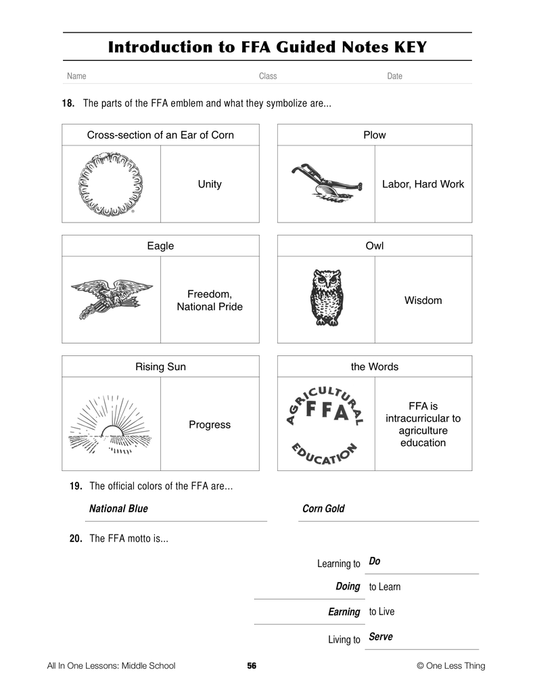 6-05 Intro to the FFA, Lesson Plan Download