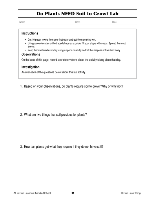 6-08 Growth Needs of Plants, Lesson Plan Download