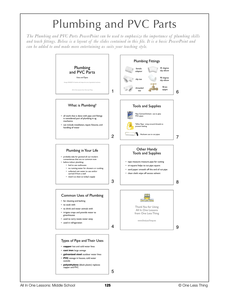 Load image into Gallery viewer, 7-12 Intro to PVC and Plumbing, Lesson Plan Download
