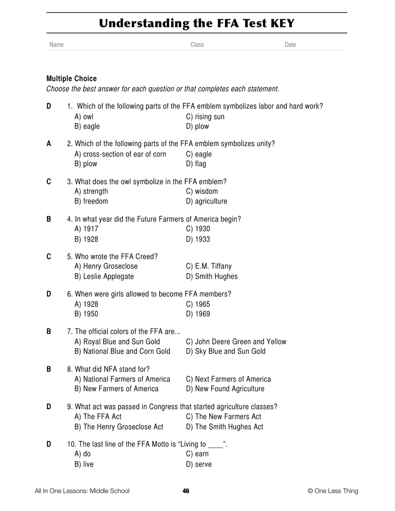 Load image into Gallery viewer, 7-04 Understanding the FFA, Lesson Plan Download
