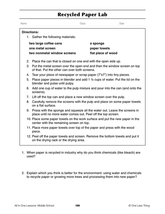 7-09 Renewable and NonRenewable Resources, Lesson Plan Download