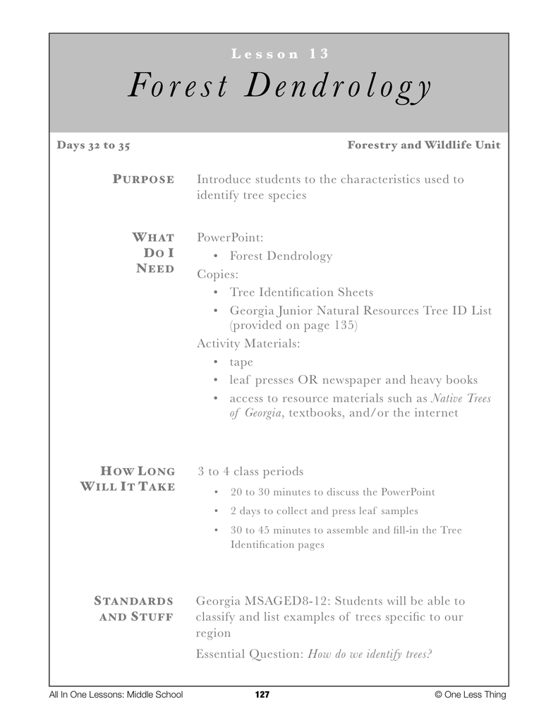 Load image into Gallery viewer, 8-13 Forest Dendrology, Lesson Plan Download
