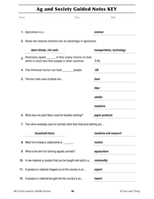 8-01 Ag and Society, Lesson Plan Download