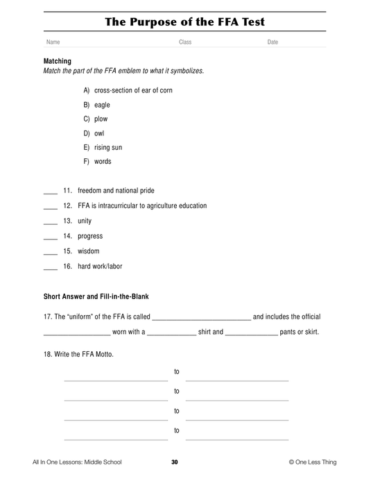 8-02 Purpose the FFA, Lesson Plan Download