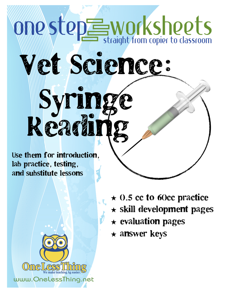 Load image into Gallery viewer, Syringe Reading, One Step Worksheet Downloads
