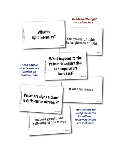 Plant Physiology, Quick Cards Download Only