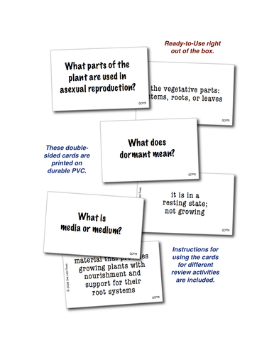 Plant Reproduction, Quick Cards Download Only