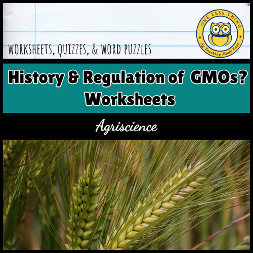 GMO's Worksheet Set, AgTivities download